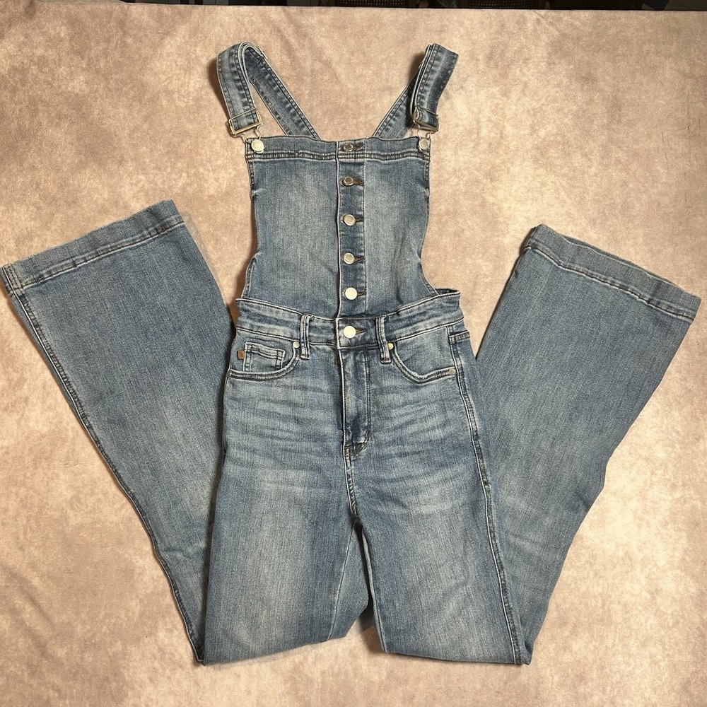 Judy Blue Flare Wide Leg Blue Jeans Overalls